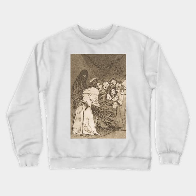 Swallow It, Dog by Francisco Goya Crewneck Sweatshirt by Classic Art Stall